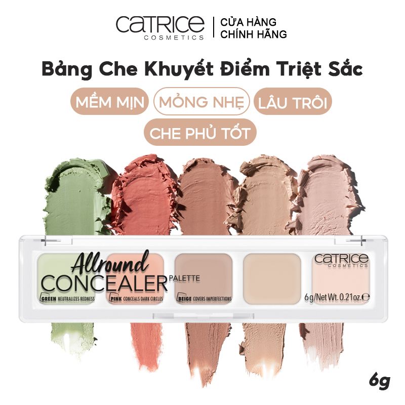 Bảng Che Khuyết Điểm Triệt Sắc 5 Ô Catrice Allround Concealer #010