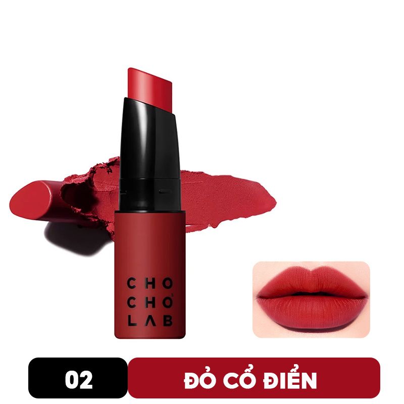 Son Thỏi Lì, Mịn Mượt Nhẹ Môi Chocho's Lab Switch On Silky Lipstick 1.4g