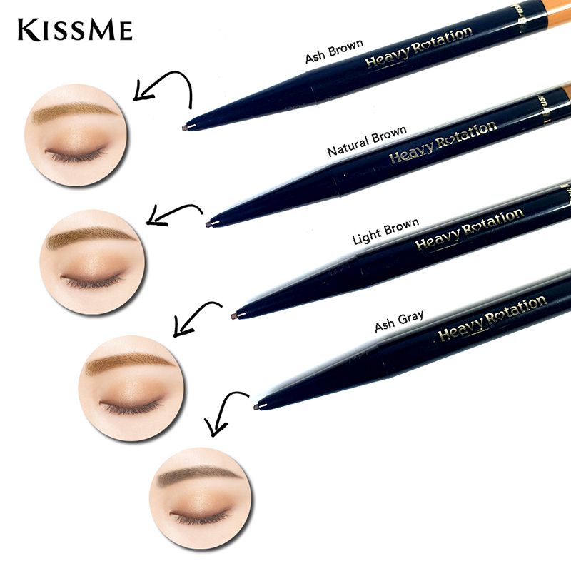 Chì Kẻ Mày Hai Đầu Nét Mảnh, Lâu Trôi Kissme Heavy Rotation Eyebrow Pencil 0.09g