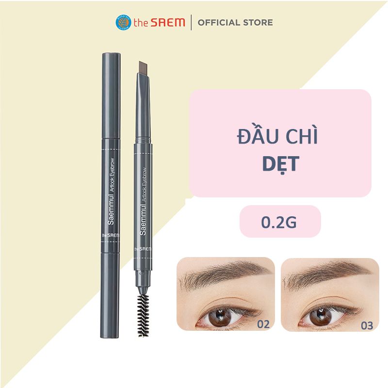 Chì Kẻ Mày Ngang 2 Đầu The Saem Saemmul Artlook Eyebrow 0.2g