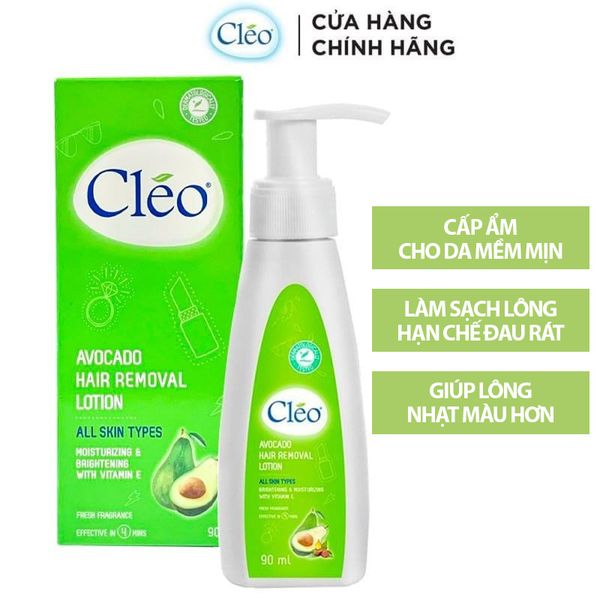 Kem Tẩy Lông Dạng Sữa CLEO Cho Mọi Loại Da Avocado Hair Removal Lotion 90ml