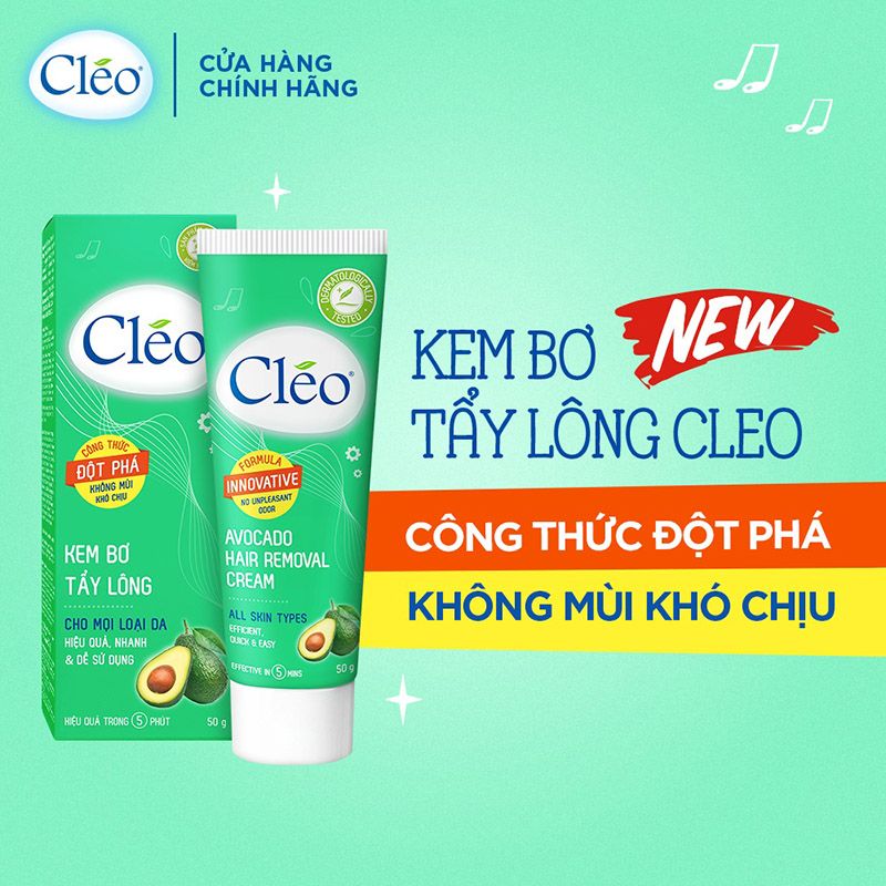 Kem Tẩy Lông Chiết Xuất Từ Bơ CLEO Avocado Hair Removal Cream