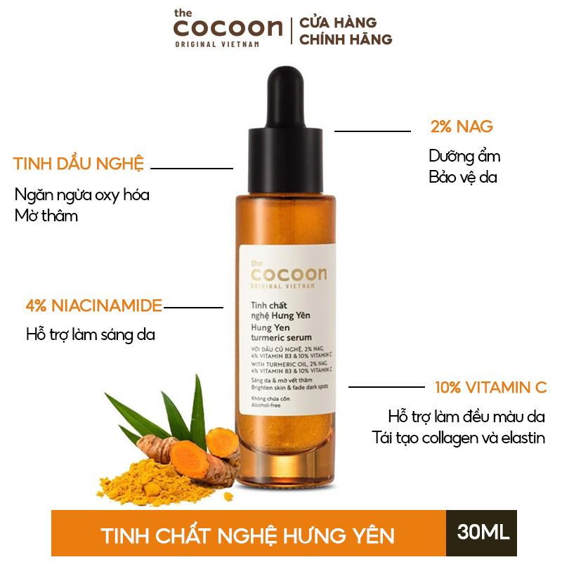 Serum Cocoon Tinh Chất Nghệ Hưng Yên Cocoon Hung Yen Turmeric Serum 30ml