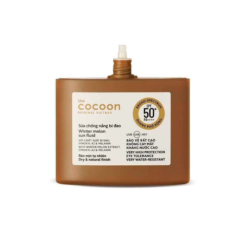 Sữa Chống Nắng Bí Đao Quang Phổ Rộng Cocoon Winter Melon Sun Fluid Broad-Spectrum SPF 50+ PA++++, UVA – PF 62.6