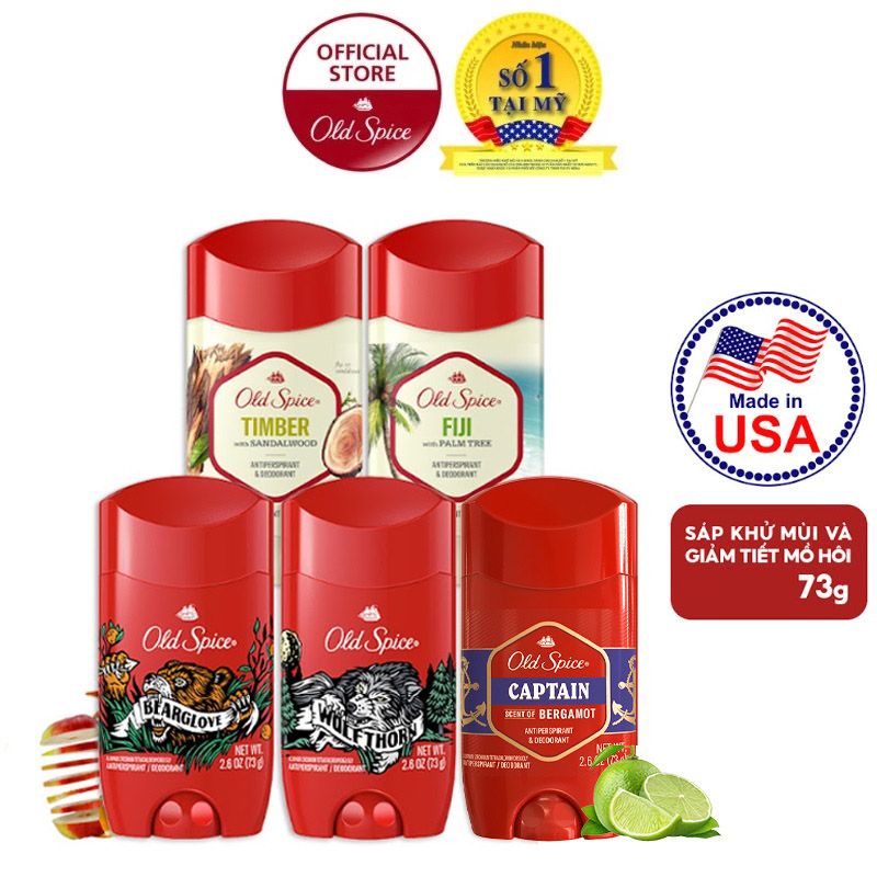 Sáp Khử Mùi & Ngăn Mùi Hôi Dành Cho Nam Old Spice Anti-Perspirant & Deodorant 73g