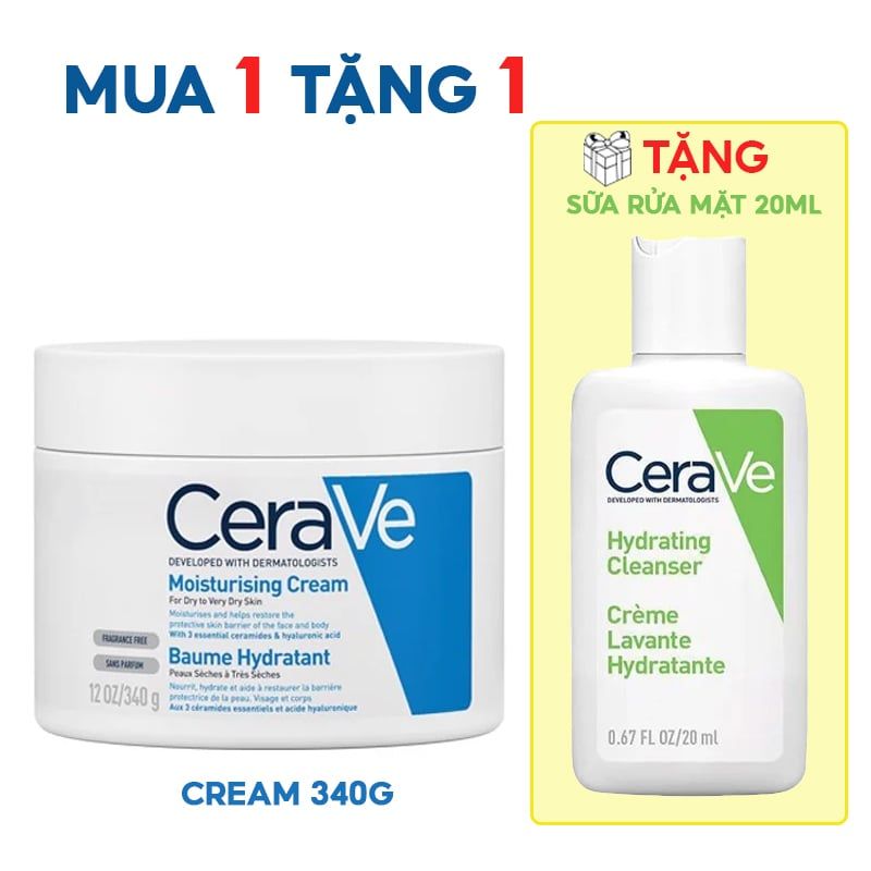 Kem Dưỡng Ẩm Dành Cho Da Khô Cerave Developed With Dermatologists Moisturising Cream