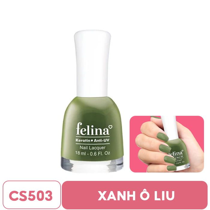 Sơn Móng Tay Lên Màu Chuẩn, Nuôi Dưỡng Móng, Màu Sắc Đa Dạng Felina Nail Lacquer 18ml