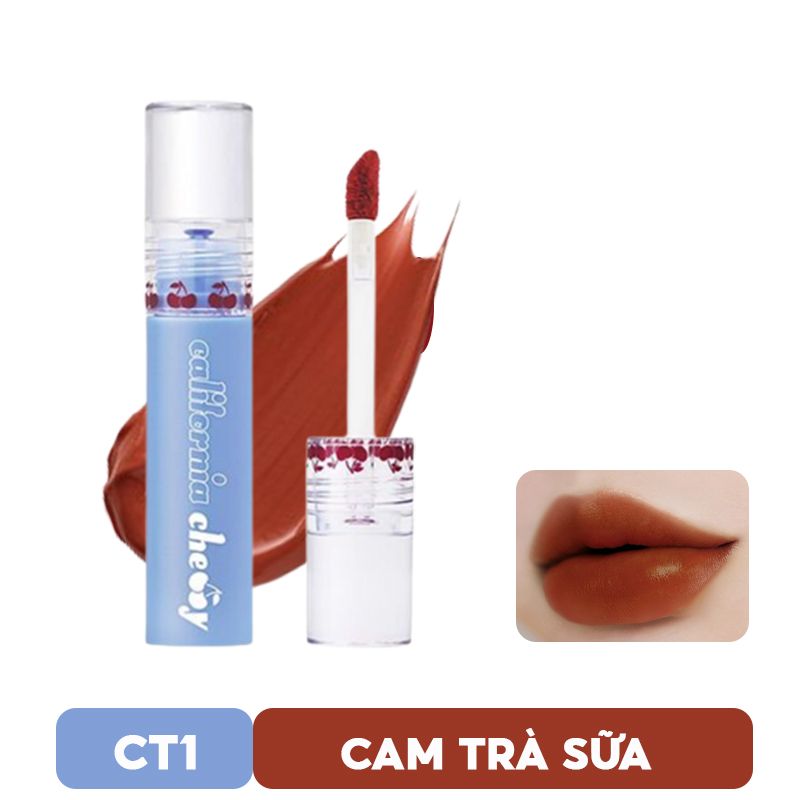 Son Kem Lì, Lên Màu Chuẩn Dearmay California Cherry Velvet Tint 4.4g