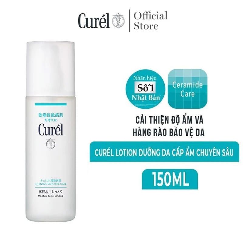 Nước Hoa Hồng Dưỡng Da Cấp Ẩm Chuyên Sâu Curél Intensive Moisture Care Moisture Facial Lotion 150ml