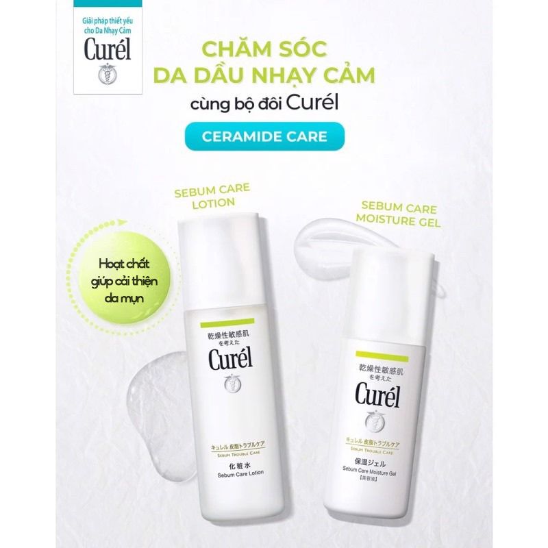 Kem Dưỡng Dạng Gel Kiểm Soát Dầu Curél Sebum Trouble Care Moisture Facial Gel 120ml