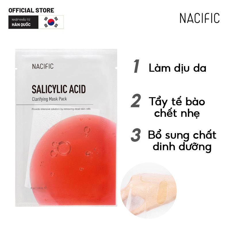 Mặt Nạ Miếng Dưỡng Ẩm Nacific Salicylic Acid Clarifying Mask Pack 30g