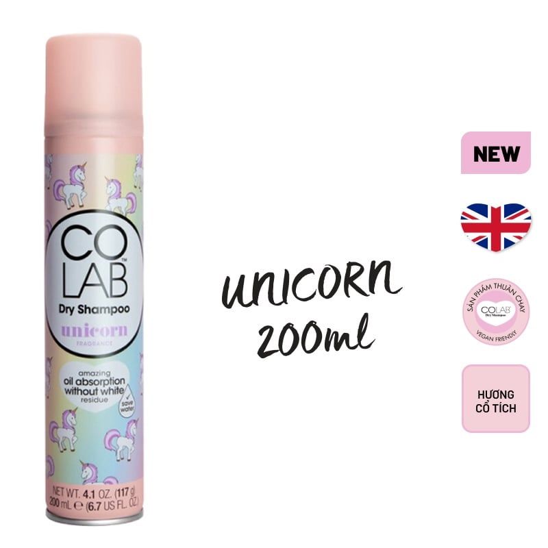 Dầu Gội Khô Bảo Vệ Tóc Khỏi Tia UV, Tạo Tóc Phồng Vào Nếp Colab Dry Shampoo