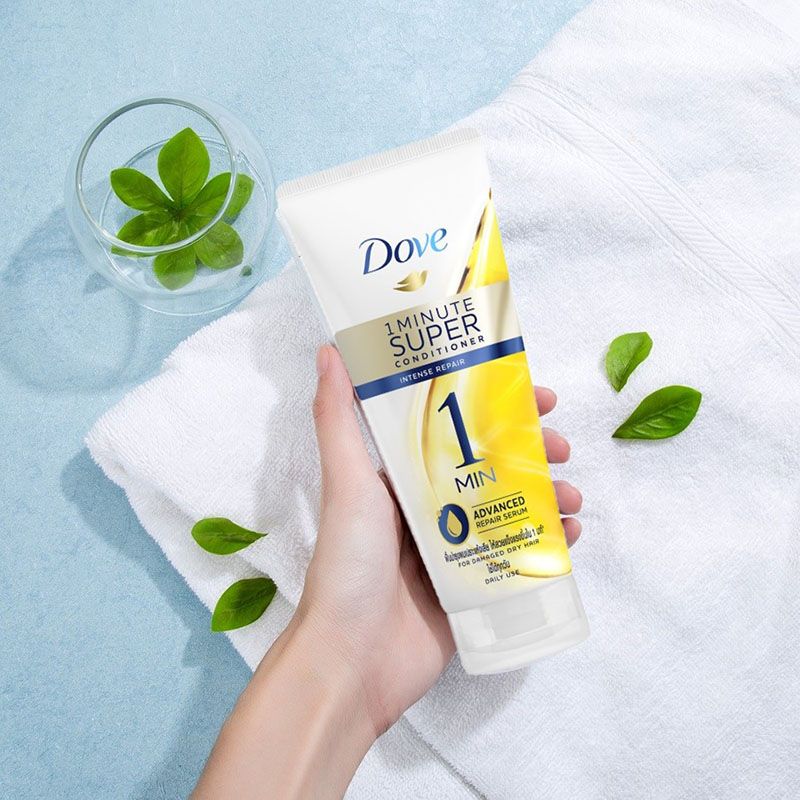 Kem Xả Hỗ Trợ Phục Hồi Hư Tổn 1 Phút Siêu Dưỡng DOVE Intense Repair 1 Minute Super Conditioner 300ml