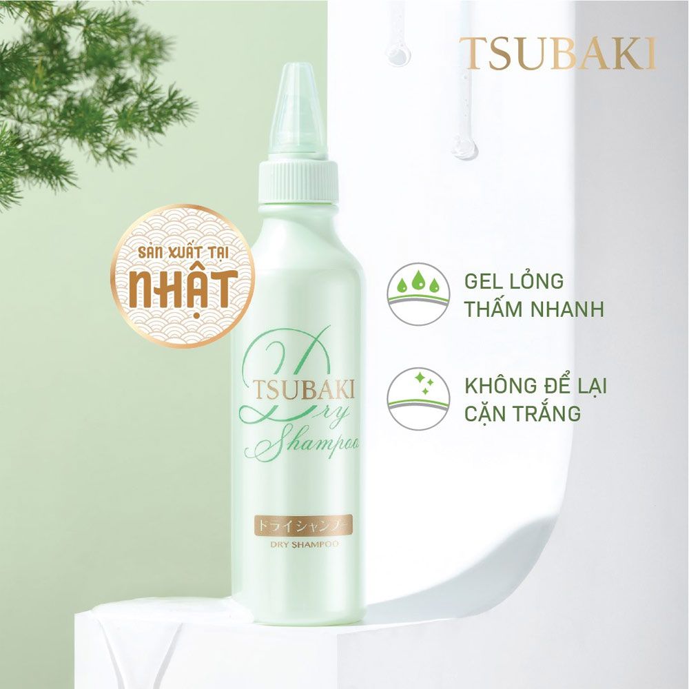Dầu Gội Khô Dạng Gel Tsubaki Dry Shampoo 180ml