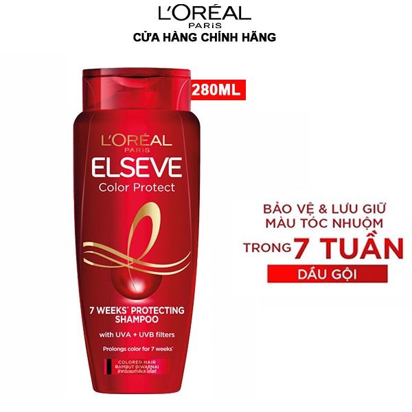 Dầu Gội Bảo Vệ Màu Tóc Nhuộm L'Oreal Elseve Color Protect 7 Weeks Shampoo 280ml