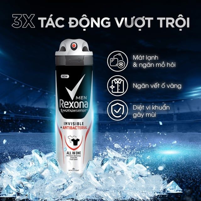 Xịt Khử Mùi Rexona Men Anti-Perspirant Spray 150ml # INVISIBLE + ANTIBACTERIAL