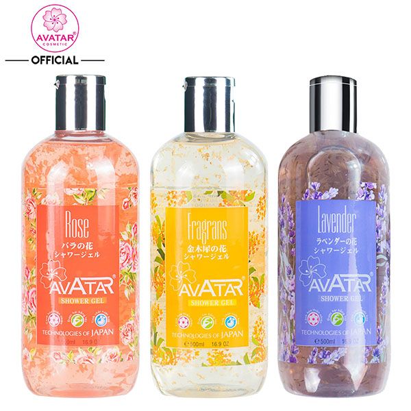 Sữa Tắm Chiết Xuất Từ Cánh Hoa Thiên Nhiên Avatar Shower Gel 500ml - ROSE