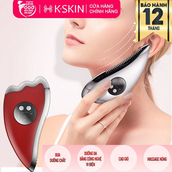 Máy Massage K.Skin Chăm Sóc Da Mặt Đa Chức Năng Vline Facial Massage Machine Red KD817