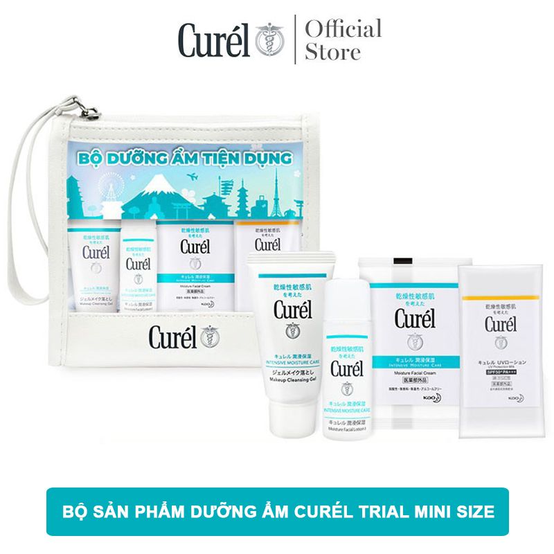 [4 Items] Bộ Sản Phẩm Dưỡng Ẩm Curél Trial Mini Size