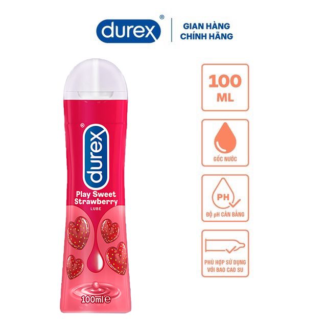 Gel Bôi Trơn Có Hương Durex Play Saucy Strawberry 100ml (Che tên sản phẩm khi giao hàng)