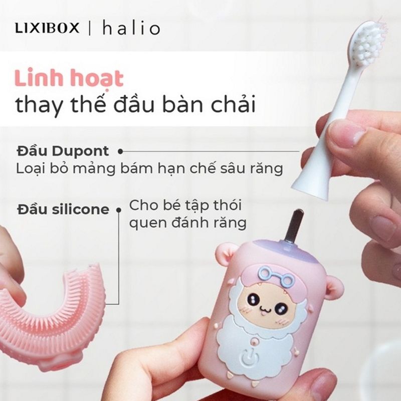 Bàn Chải Đánh Răng Điện Dành Cho Trẻ Em Halio Smart Sonic Electric Toothbrush Kids