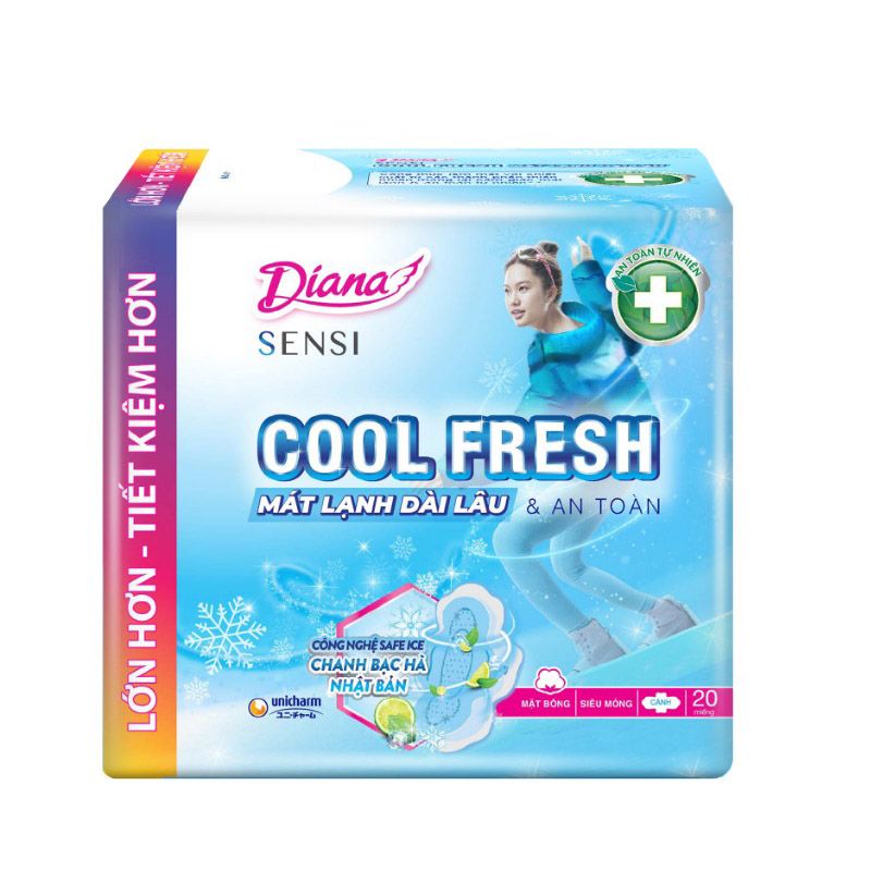 Băng Vệ Sinh Diana Sensi Cool Fresh Có Cánh (Che tên sản phẩm khi giao hàng)