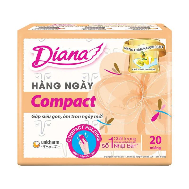 Băng Vệ Sinh Diana Sensi Hằng Ngày Compact - 20 Miếng (Che tên sản phẩm khi giao hàng)