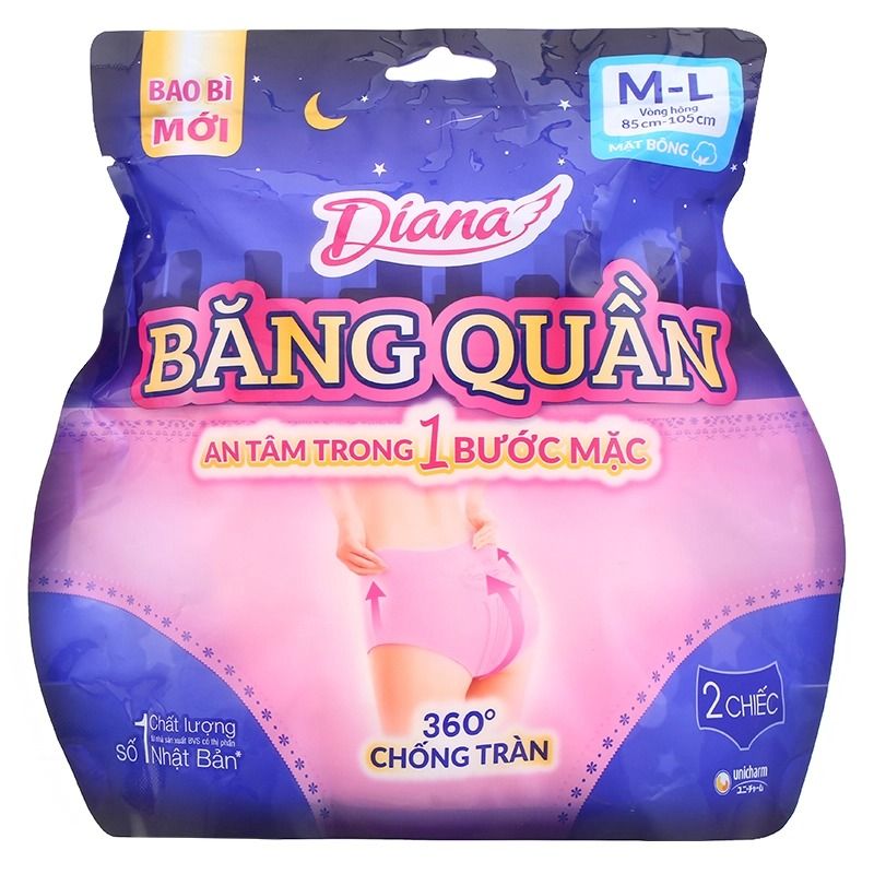 Băng Vệ Sinh Diana Sensi Băng Quần 360 Chống Tràn (Che tên sản phẩm khi giao hàng)