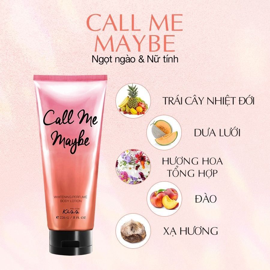 Sữa Dưỡng Trắng Da Toàn Thân Hương Nước Hoa Kiss My Body Bright & Shine Perfume Lotion - Blossom 226g