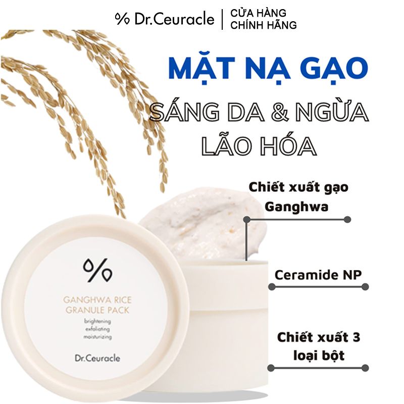Mặt Nạ Gạo Sáng Da, Ngừa Lão Hóa Dr.Ceuracle Ganghwa Rice Granule Pack 115g