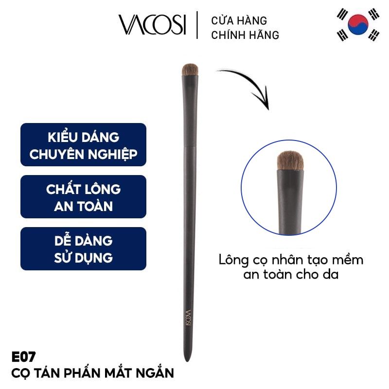 Cọ Tán Phấn Mắt Ngắn Vacosi Short Shader Brush - E07