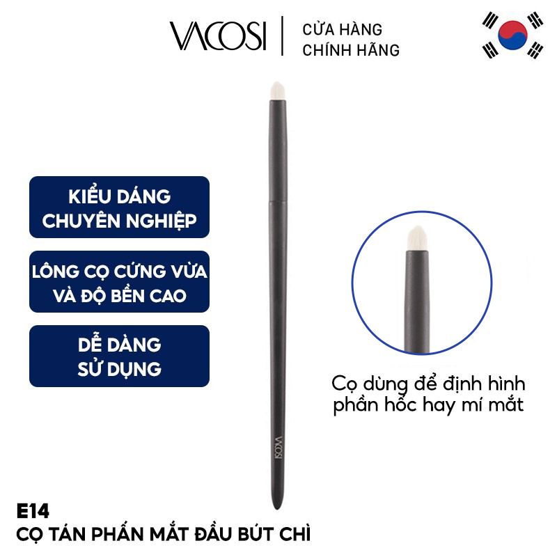 Cọ Tán Phấn Mắt Đầu Bút Chì Vacosi Pencil Brush - E14