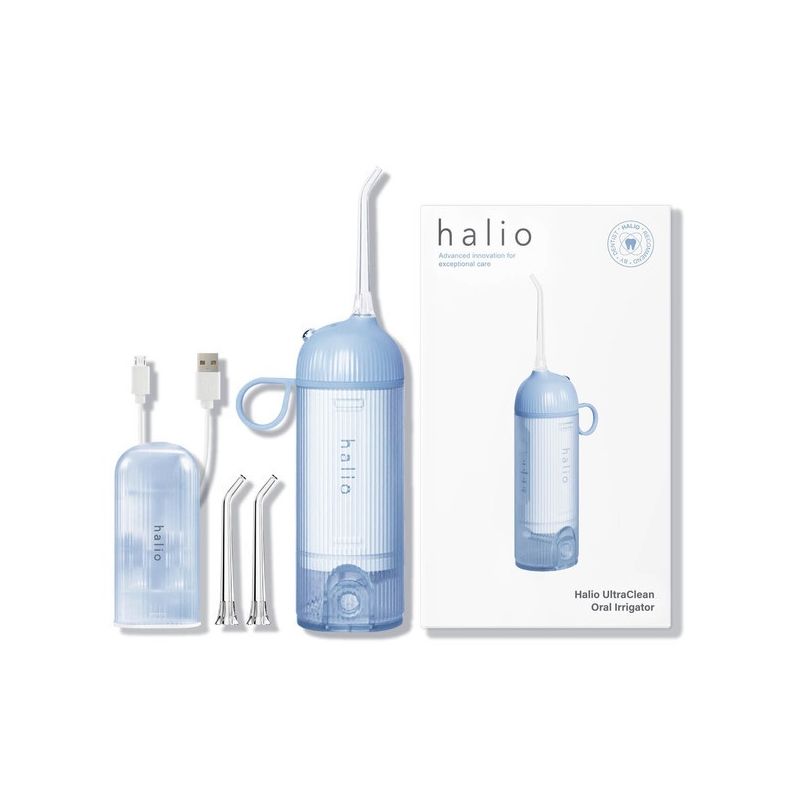 Máy Tăm Nước Cầm Tay Làm Sạch Răng Miệng, Chăm Sóc Nướu Halio UltraClean Oral Irrigator Sky Blue