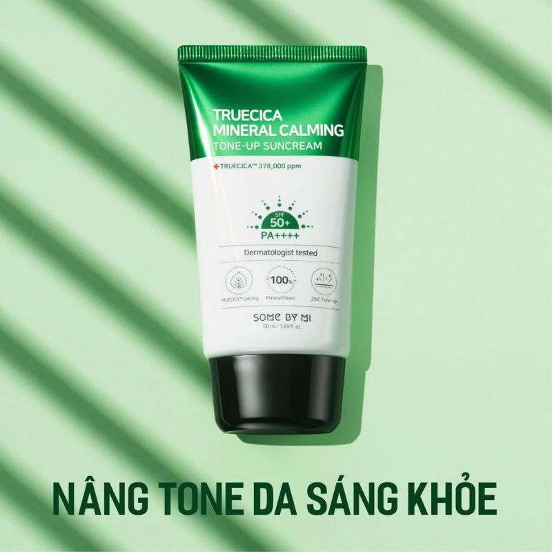 Kem Chống Nắng Dành Cho Da Mụn Some By Mi Truecica Mineral Calming Tone-up Suncream SPF50+ PA++++ 50ml