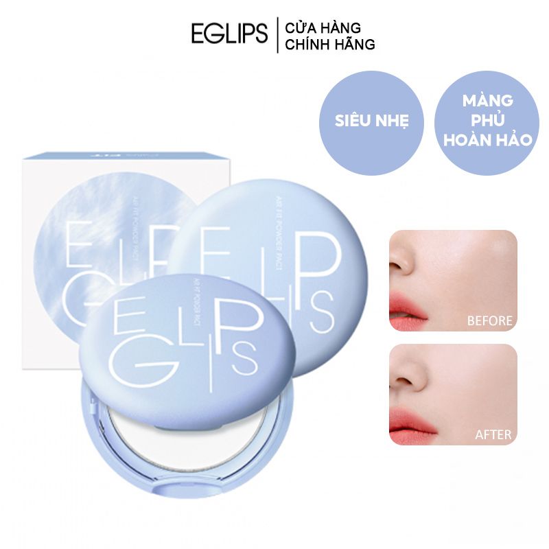 Phấn Phủ Siêu Mịn Che Phủ Lỗ Chân Lông Hiệu Quả Eglips Air Fit Powder Pact 8g