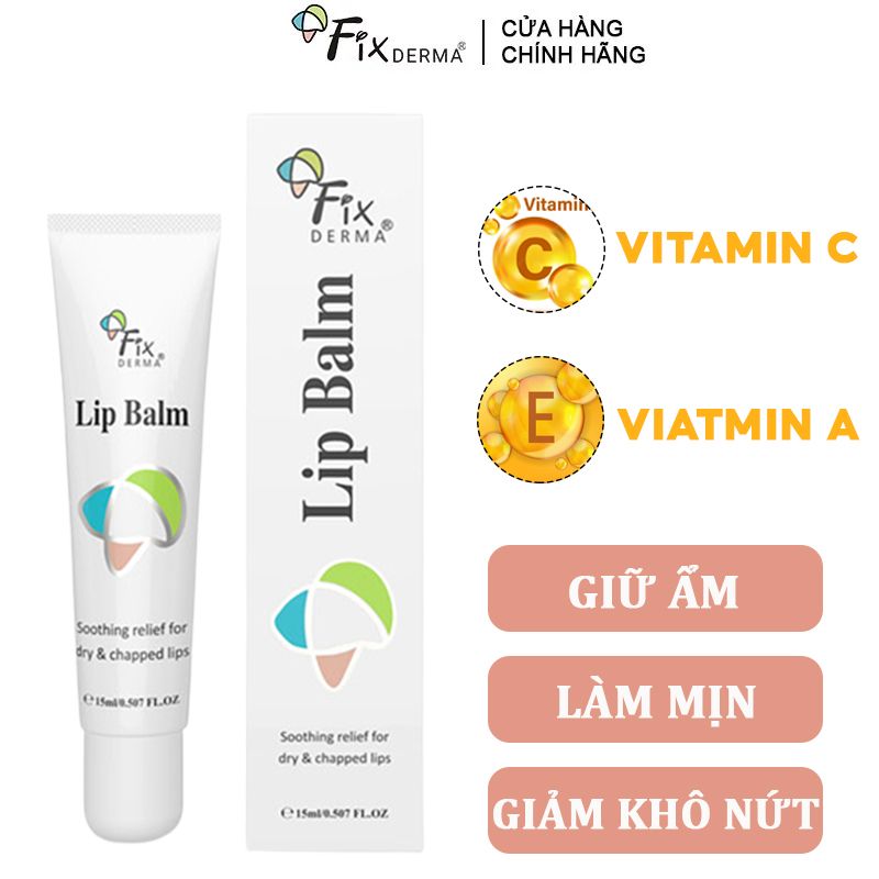 Son Dưỡng Môi Dạng Gel Giúp Giữ Ẩm Cho Môi Mềm Mịn, Giảm Khô & Nứt Nẻ Môi FIXDERMA Lip Balm 15ml