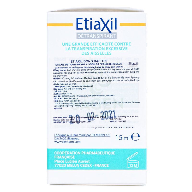 Lăn Khử Mùi, Giảm Mồ Hôi Etiaxil Detranspirant 15ml (Che tên sản phẩm khi giao hàng)