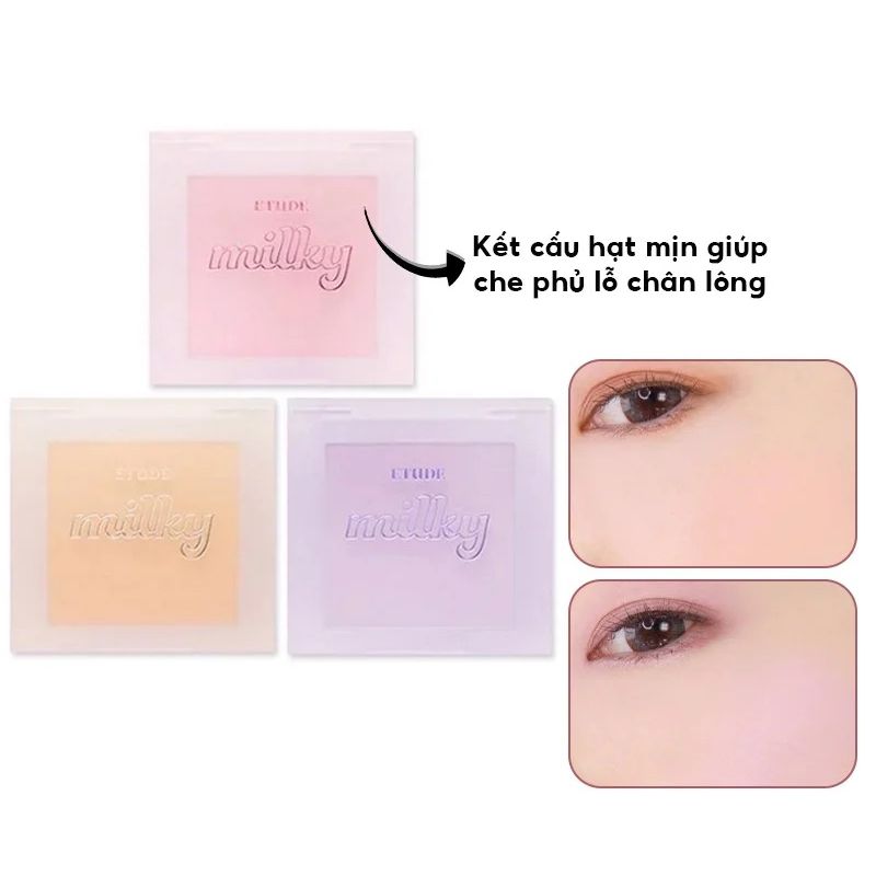 Phấn Má Hồng Etude Milky Milk Cheek 4.5g #BLUEBERRY MILK