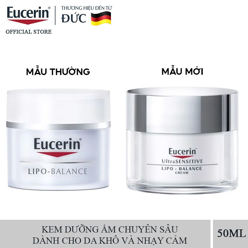 Kem Dưỡng Ẩm Chuyên Sâu Dành Cho Da Khô Và Nhạy Cảm Eucerin UltraSensitive Lipo-Balance Cream 50ml