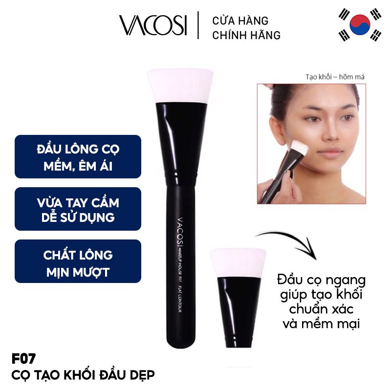 Cọ Tạo Khối Đầu Dẹp Vacosi Flat Contour Brush - F07