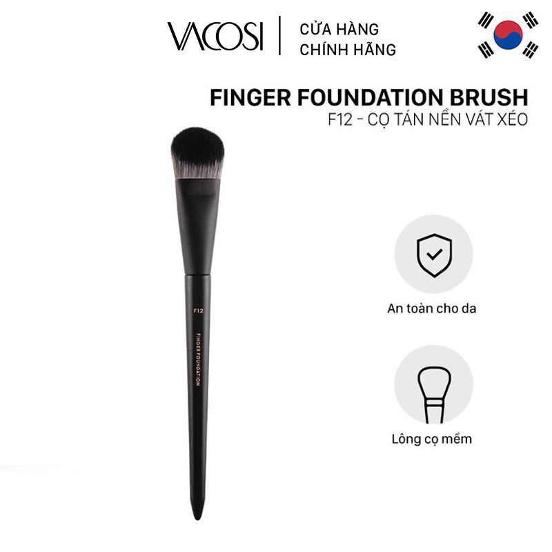Cọ Tán Nền Vát Xéo Vacosi Finger Foundation Brush - F12