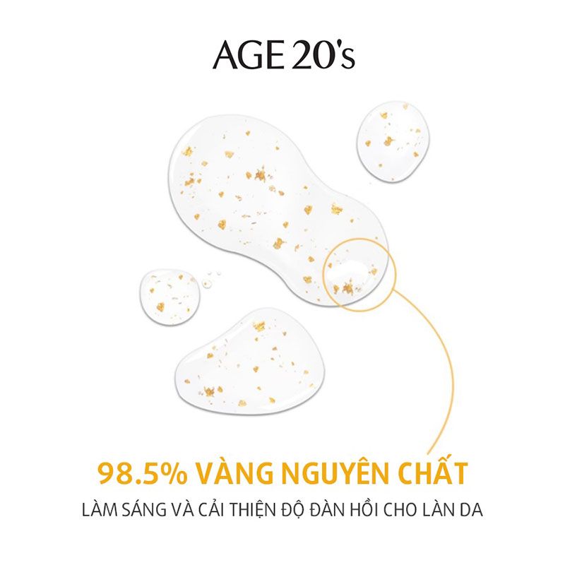 [Set 5 Chai] Tinh Chất Dưỡng Trắng, Làm Dịu Da Chiết Xuất Vàng Age 20's Gold - Cica Ampoule