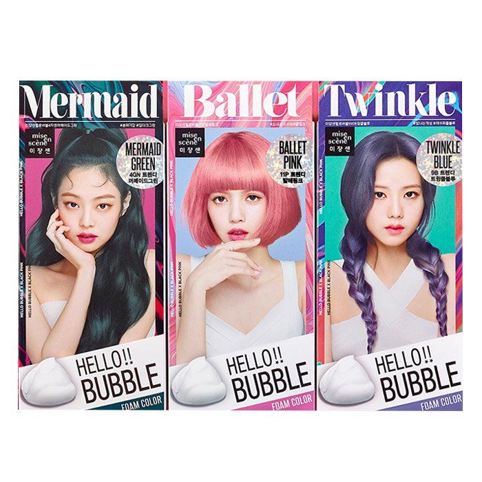 [Black Pink's Choice - Limited Edition] Thuốc Gội Nhuộm Tóc Dạng Bọt Miseen Scene Hello Bubble Trendy Color Limited Edition