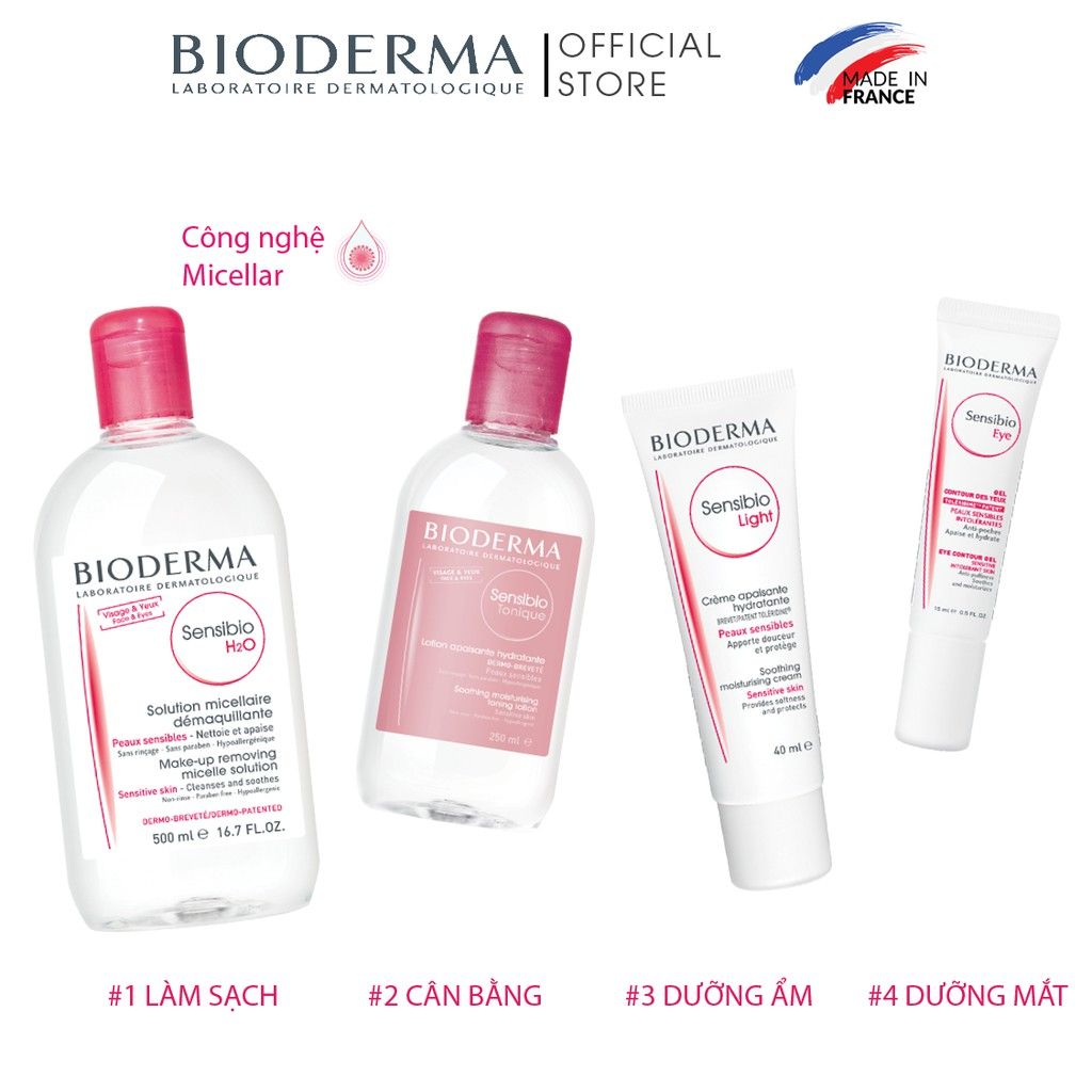 Nước Hoa Hồng Cho Da Nhạy Cảm Bioderma Sensibio Tonique