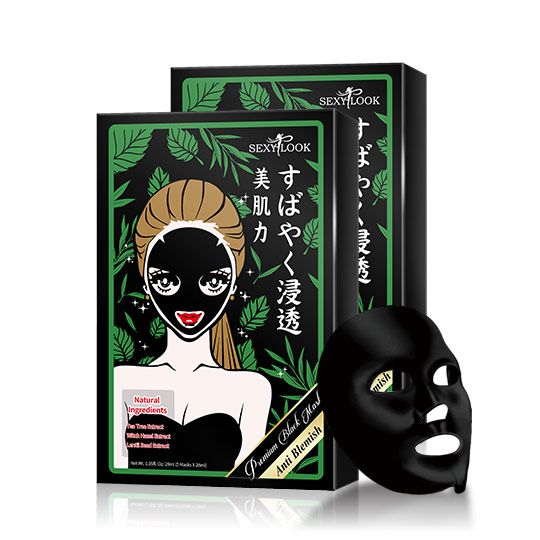 Mặt Nạ Tràm Trà Kiểm Soát Dầu Sexylook Tea Tree Anti Blemish Black Facial Mask 28ml