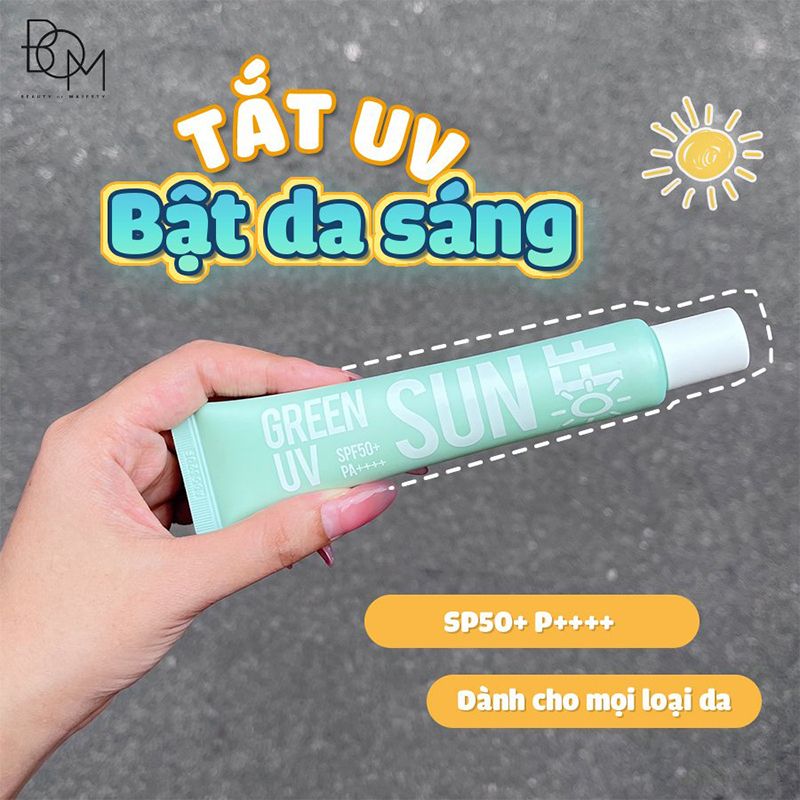 Kem Chống Nắng Dưỡng Ẩm Nhẹ Dịu Cho Mọi Loại Da B.O.M Green UV Sun Off SPF50+/PA++++ 50ml