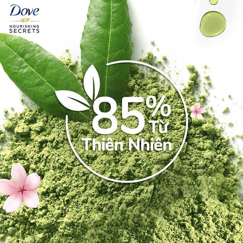 Kem Xả Dưỡng Tóc Chắc Khỏe Tự Nhiên Matcha Và Hoa Anh Đào Dove Nourishing Secret 610g