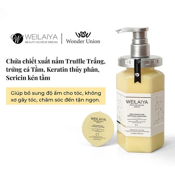 Dầu Xả Weilaiya Phục Hồi Đa Tầng Nấm White Truffle Nourishing Conditioner 450ml