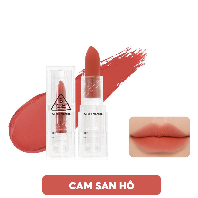 [PHIÊN BẢN GIỚI HẠN] Son Thỏi Lì, Lên Màu Chuẩn 3CE Soft Matte Lipstick 3.5g