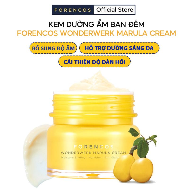 Kem Dưỡng Ẩm Hỗ Trợ Dưỡng Sáng Da Ban Đêm Forencos Wonderwerk Marula Cream